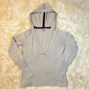 Roxy Knit Hooded Long Sleeve V-Neck Sweater